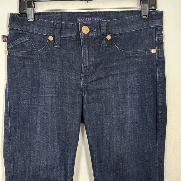 Rock & Republic Kashmiere  Denim Jean 8 Stretch Dark Skinny Slimming - Picture 5 of 8